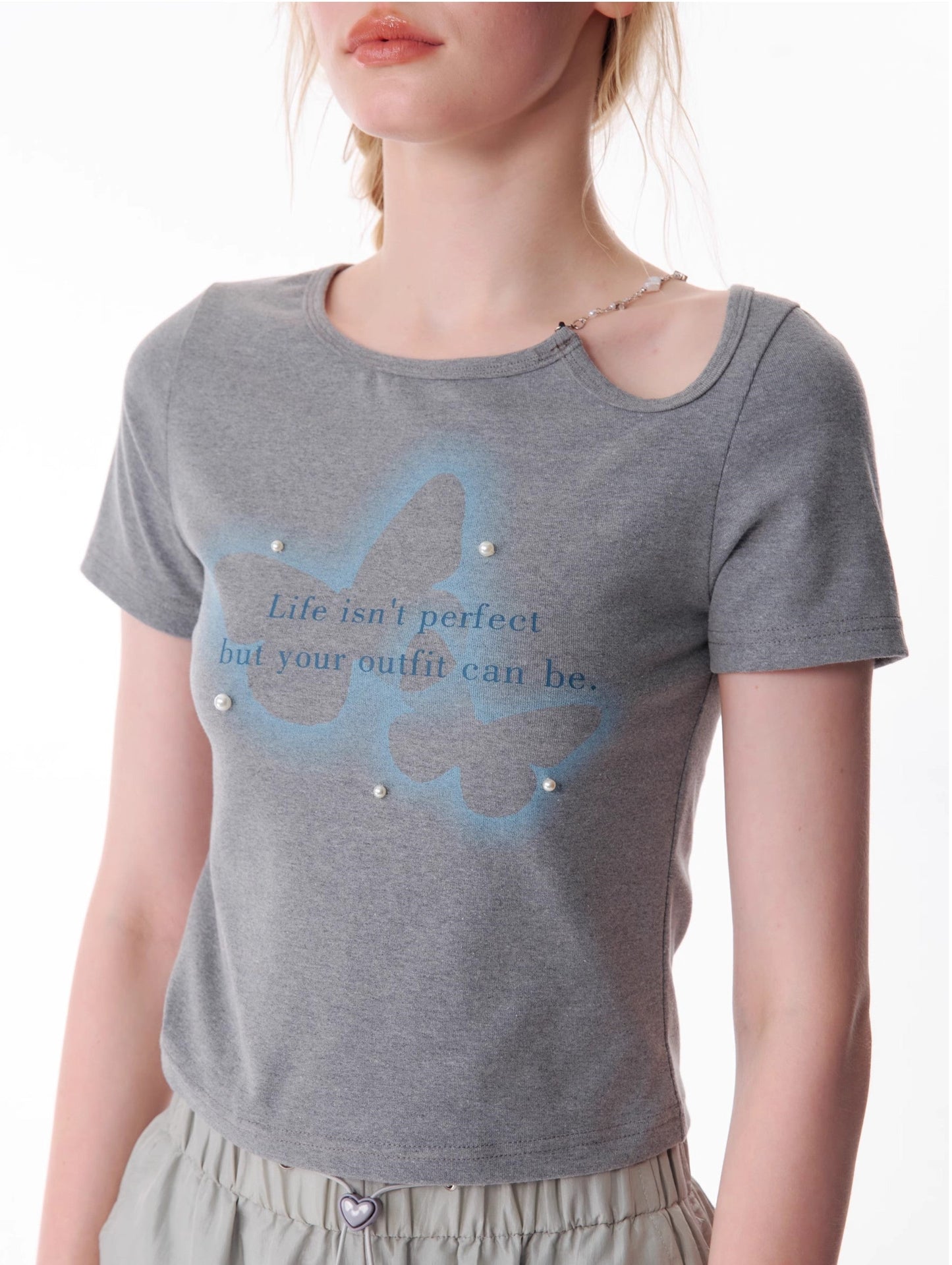 Butterfly Quote Pearl T-shirt
