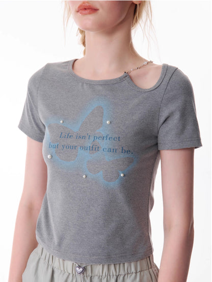 Butterfly Quote Pearl T-shirt