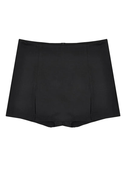 Split Shorts Skirt ’s Office Suit Skirt Summer New Black Mini A-line Pants Skirt High Waist Wide Leg Shorts