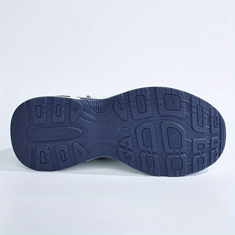 Sneakers Striped, Allseason Shoes With Thick Platform Sole, Breathable Mesh & Pvc Sole for Autumn & Spring Suitable for Stylish & Comfortable Everyday Wear Perfect Gift