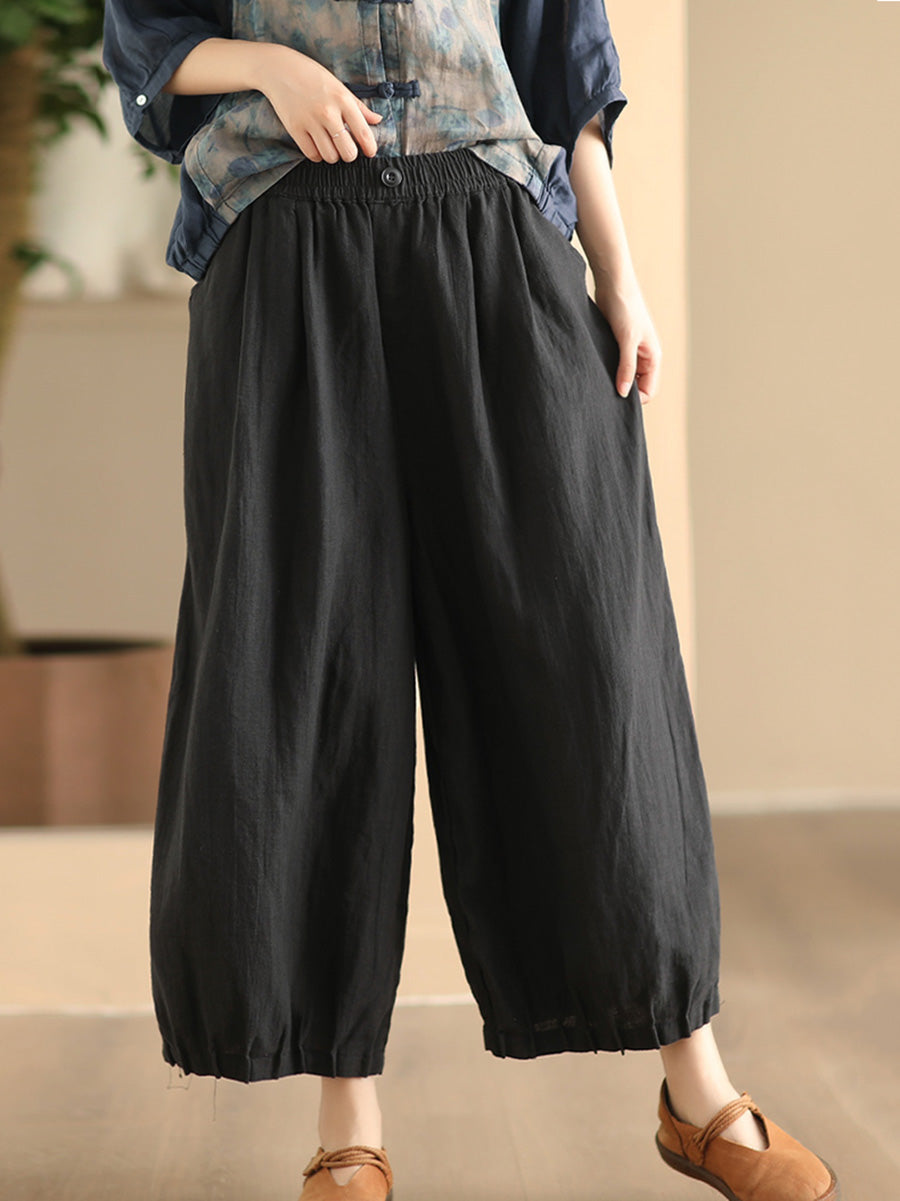 Summer Linen Wide-leg Pants Fd038