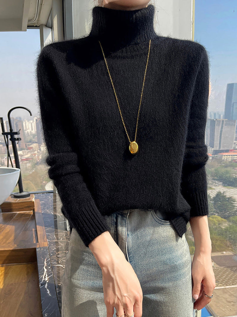 Autumn Turtleneck Soft Wool Sweater Ba1038