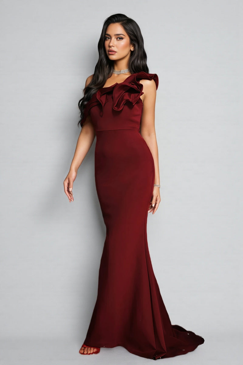 Lcey Sleeveless Ruffled Backless Maxi Dress