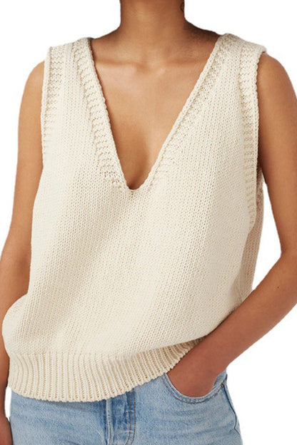 Knitted Vest Small Vest Sleeveless Sweater