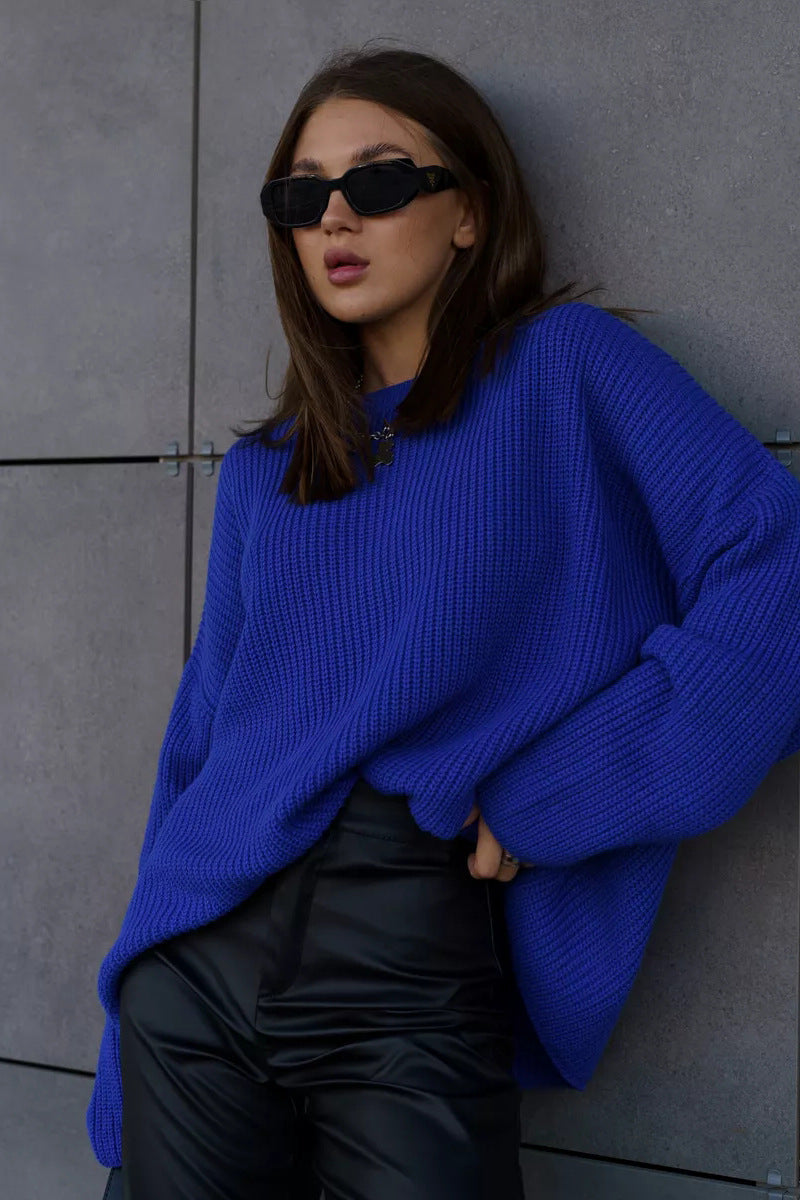Knit Crewneck Pullover Sweater