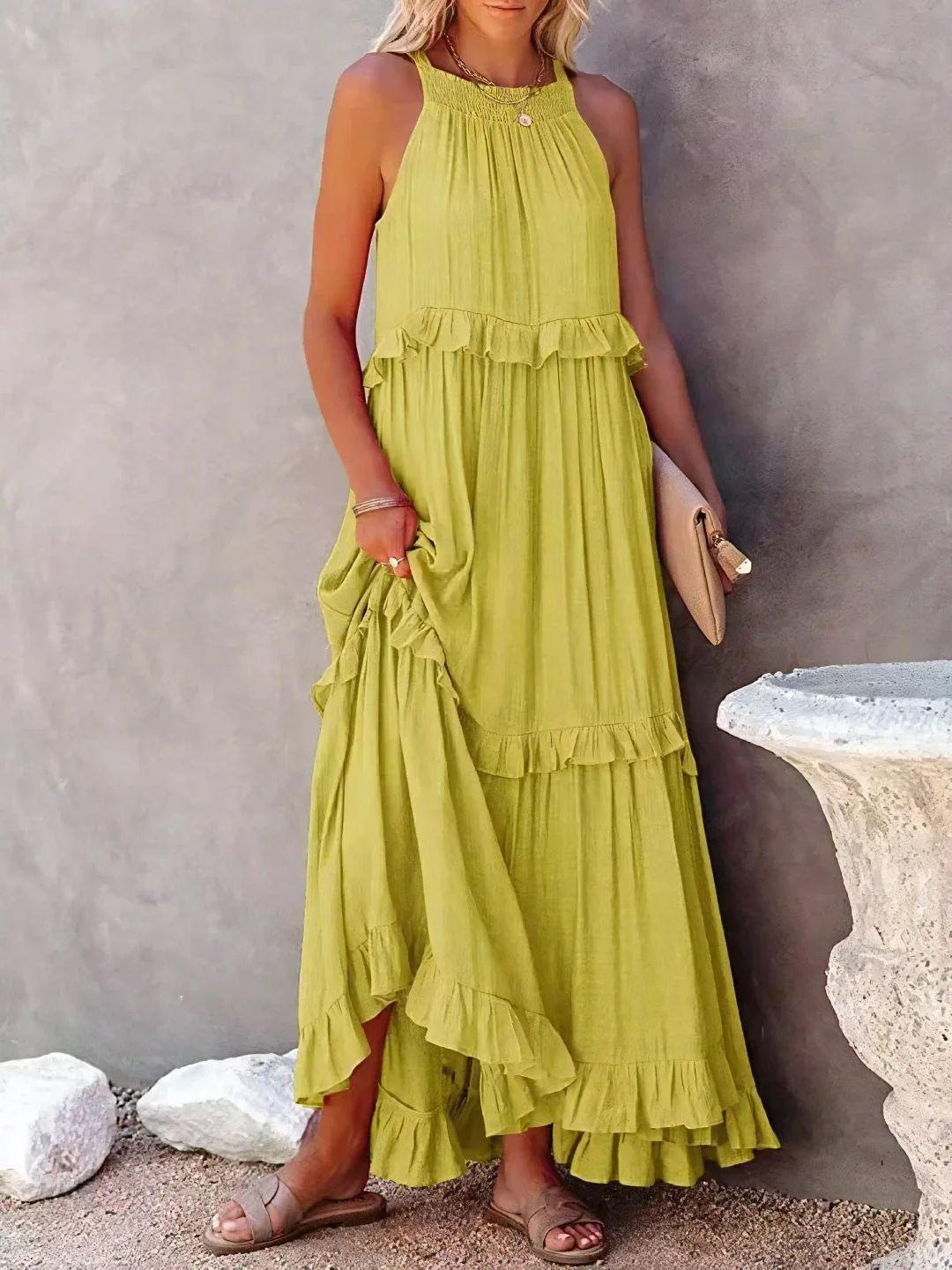 Megan | Ruffle Maxi Dress
