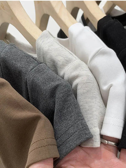 New Summer Top T Shirt Elasticity T-shirt Korean Style Woman Clothes Slim Tshirt Female Skinny Short Sleeve Tops Tee