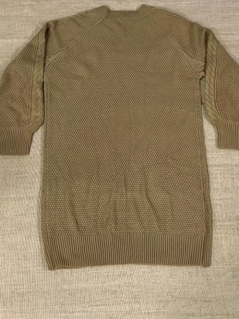 Cable Knit Sweater Dress Ge4210