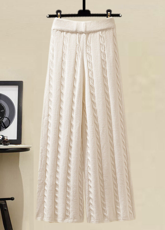 Style Apricot O Neck Sweaters and Skirts Knit Two Pieces Set Fall Wv021