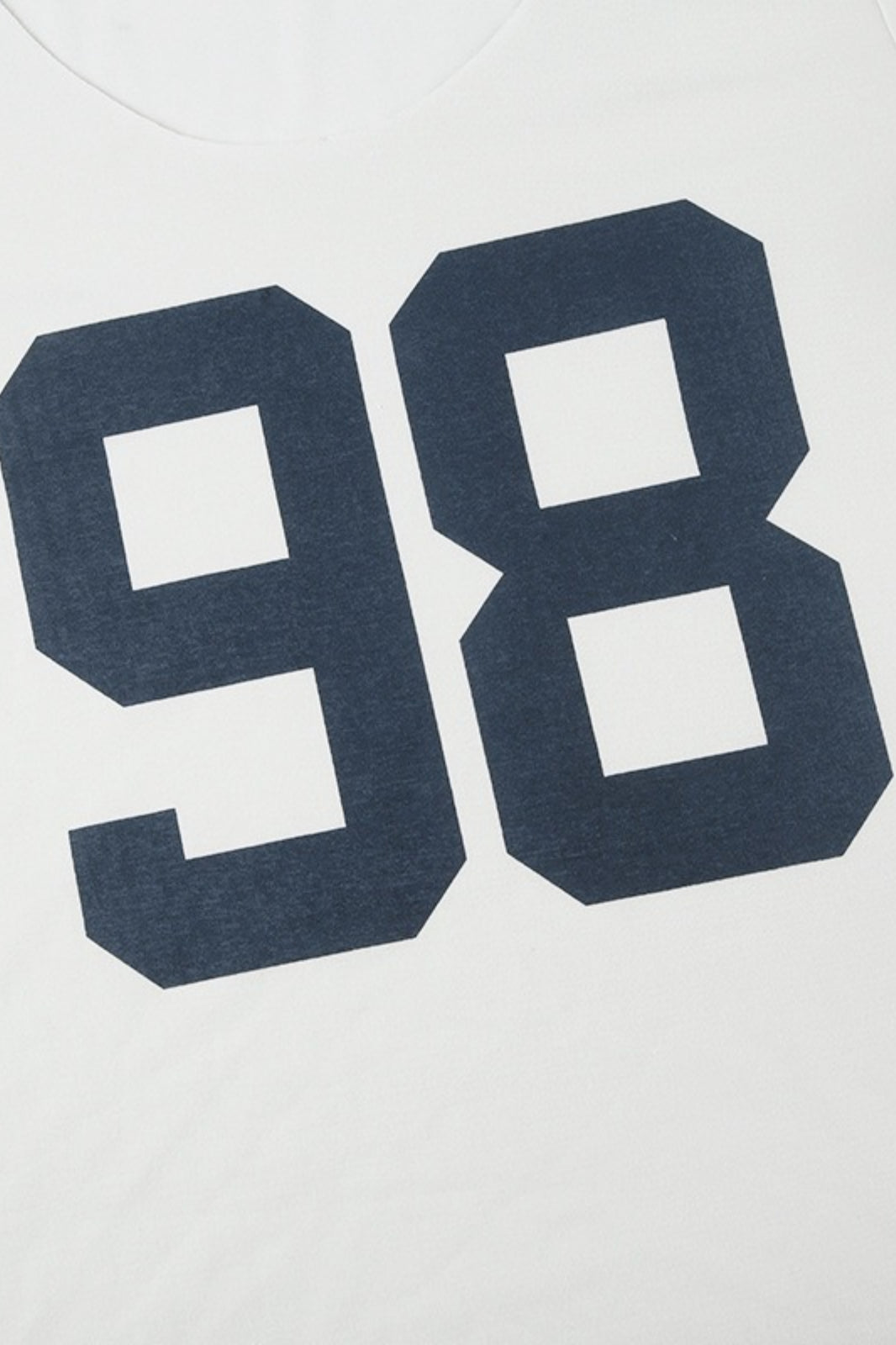 Loose Number Print Off Shoulder Crew T-shirt