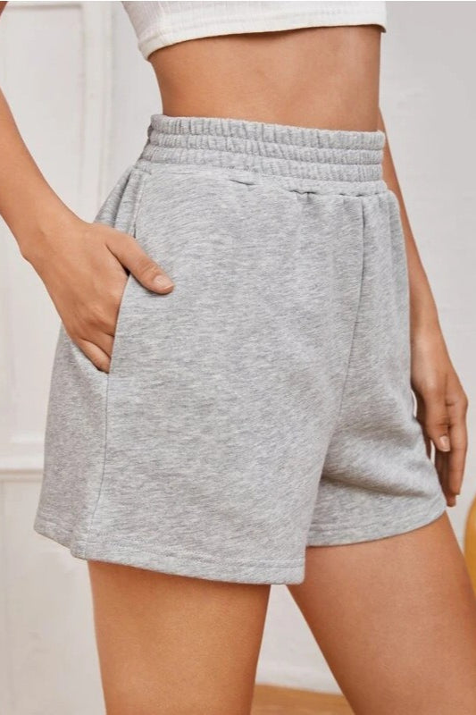 Elastic Waist Wide Leg Shorts