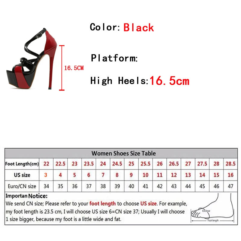 Peep Toe 16.5cm Extreme High Heels ’s Sandals – Party Wedding Stiletto Shoes