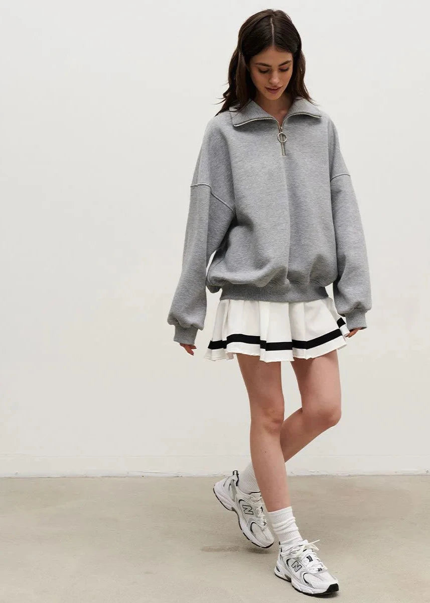 Zip-up Navy Sweater