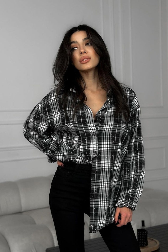 Style Plaid Blouse