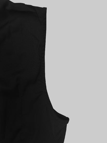 Cape High-low Pleated Color Split-joint Round-neck Evening Dresses Maxi Dresses