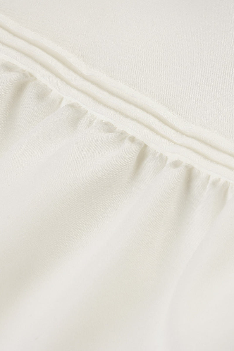 Lace Panel Asymmetrical Maxi Skirt