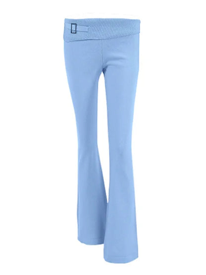 Knit 2-piece Set: ’s Hoodie Tracksuit & Crop Top Knitwear Pants