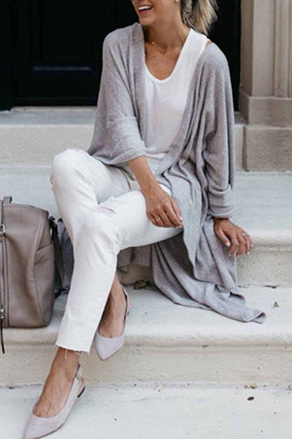 Loose Knitting Irregular Outfit Coat