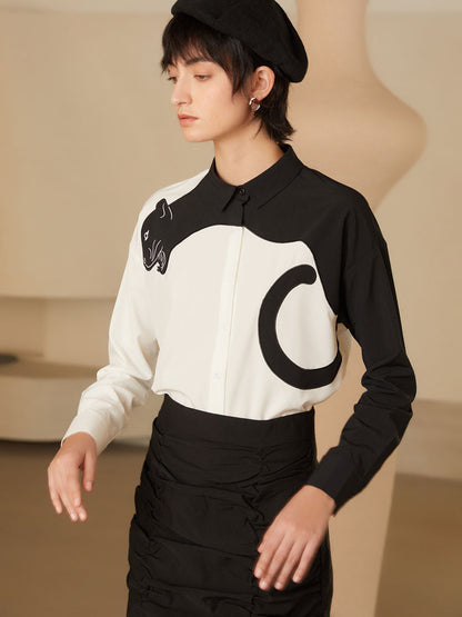 Panther Grace Embroidered Blouse