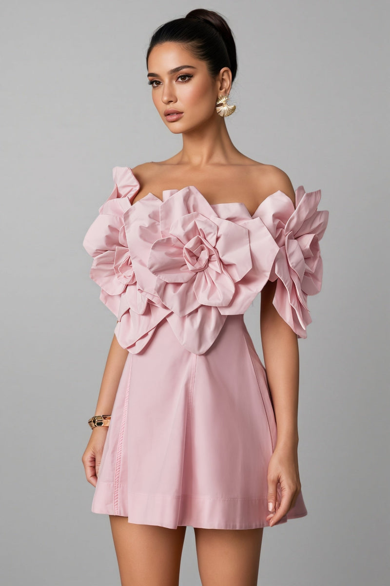 Huta Oversized Applique Mini Dress
