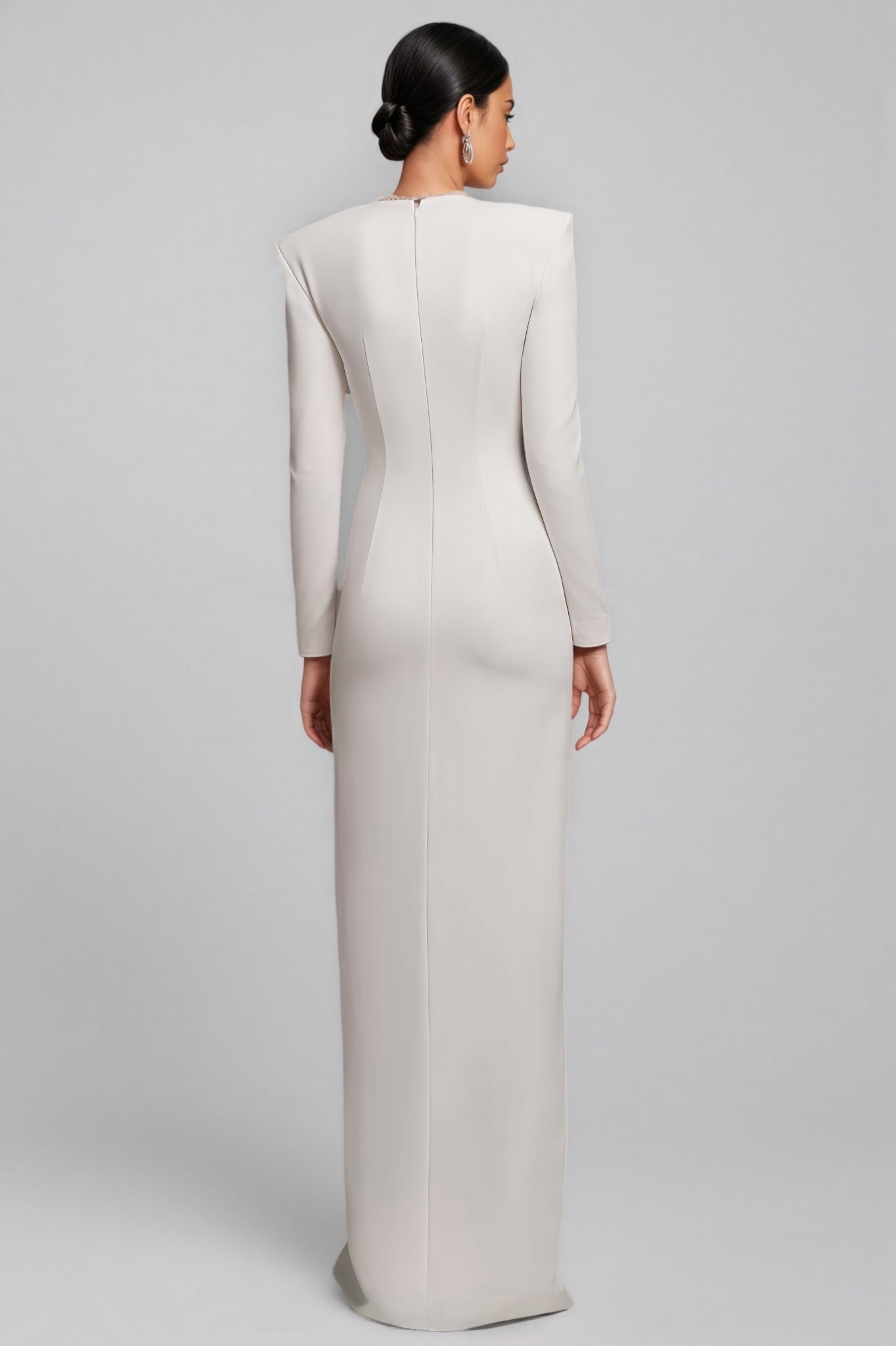 Lalia White Waisted Maxi Dress
