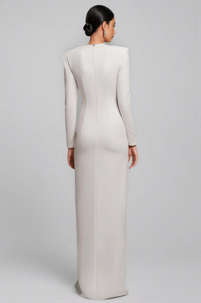 Lalia White Waisted Maxi Dress