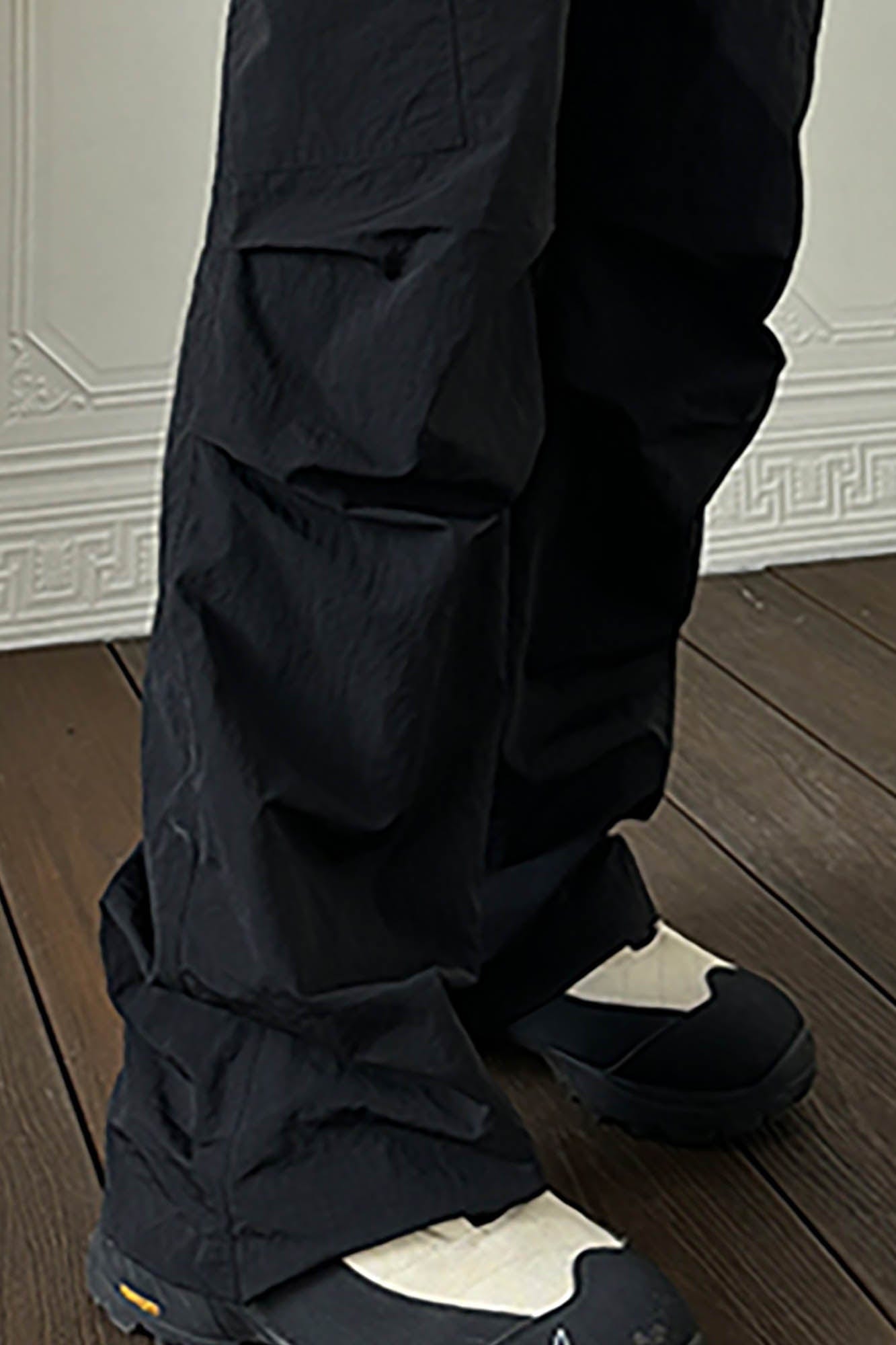 Black Utility Pants With Zip Pockets