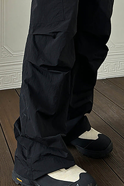 Black Utility Pants With Zip Pockets