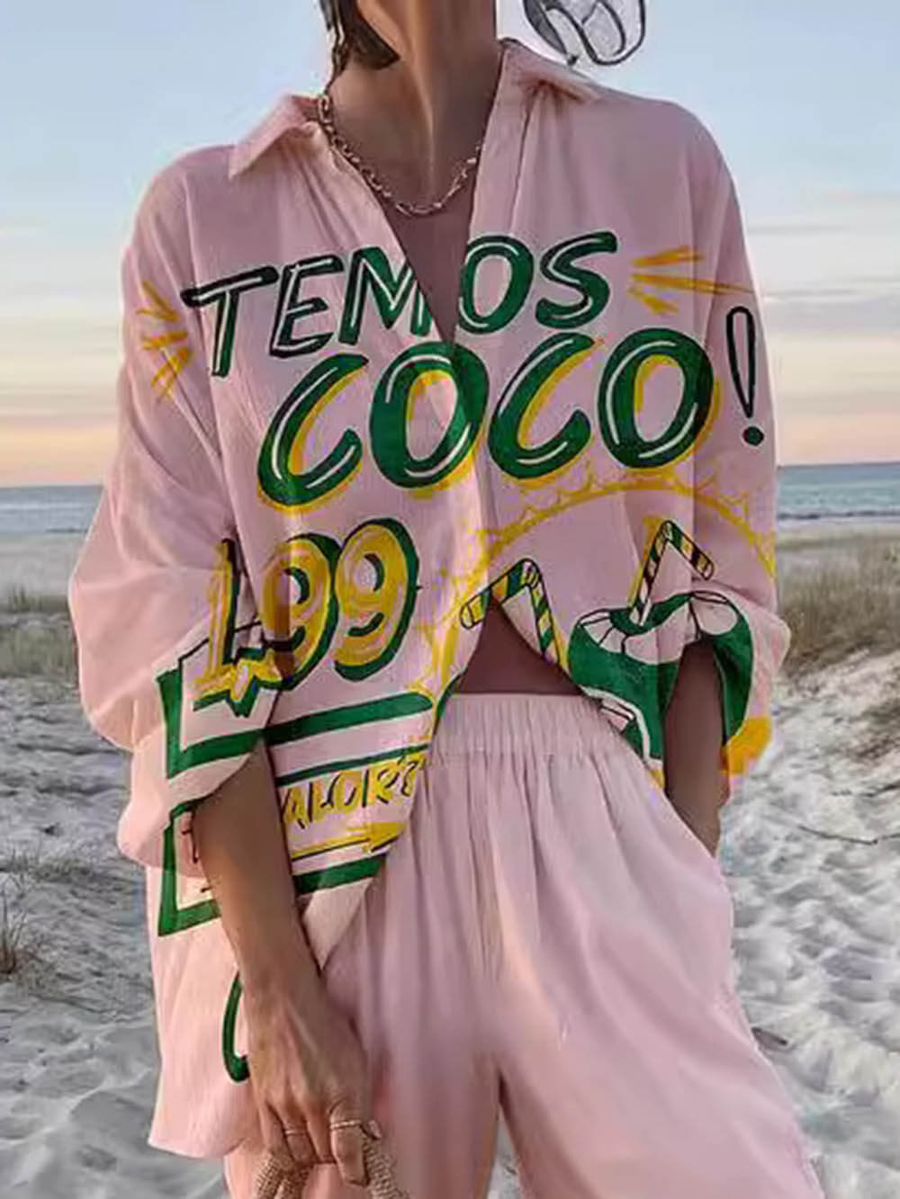 Unique Vacation Style Loose Elastic Wide-leg Pants