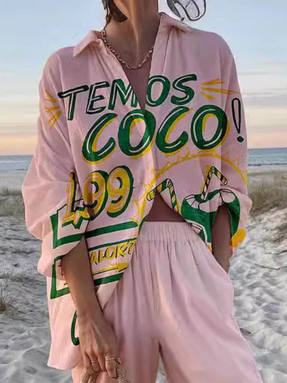 Unique Vacation Style Loose Elastic Wide-leg Pants