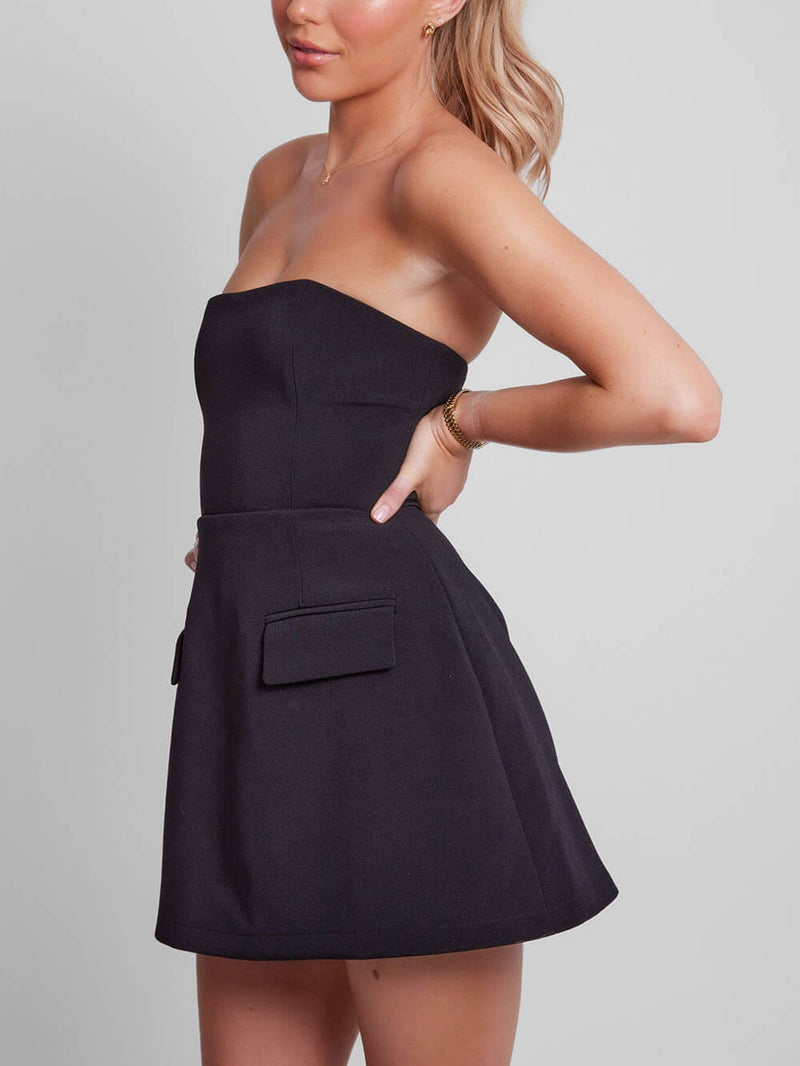 Gabrielle - Strapless A-line Mini Dress