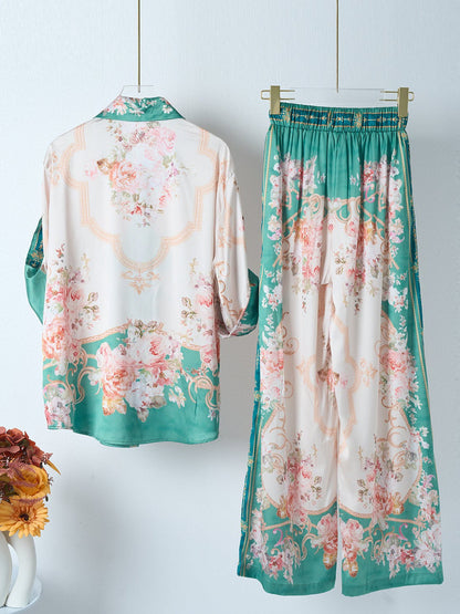 Print Shirt and Pant Coord Set