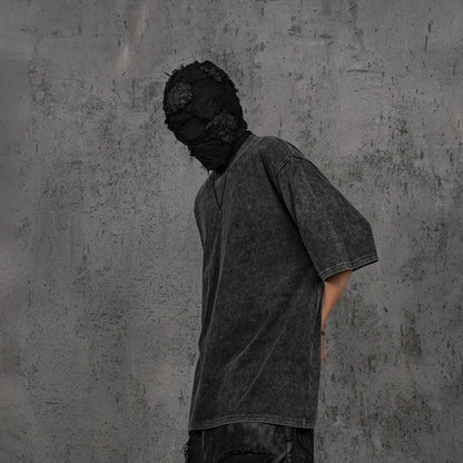 Distressed Washed Black T-shirt