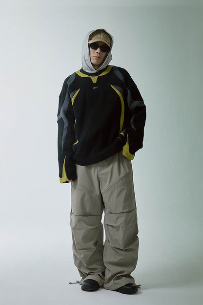 Wide-leg Panel Utility Pants