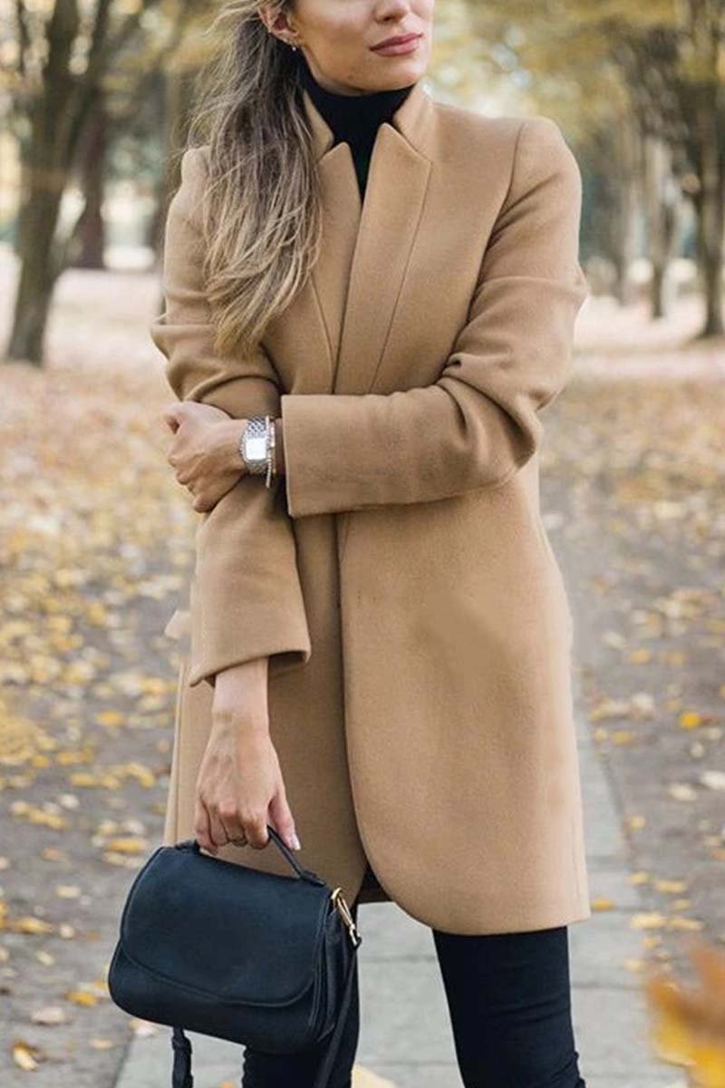And Stylish Commuter Stand Collar Coat(6 Colors)