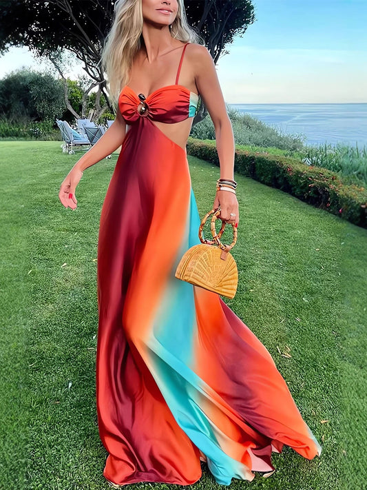 Gradient Sling Maxi Dress
