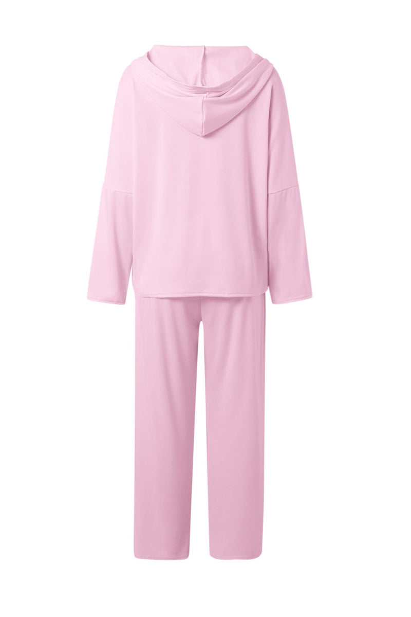 Color Hoodie Haren Pants Set