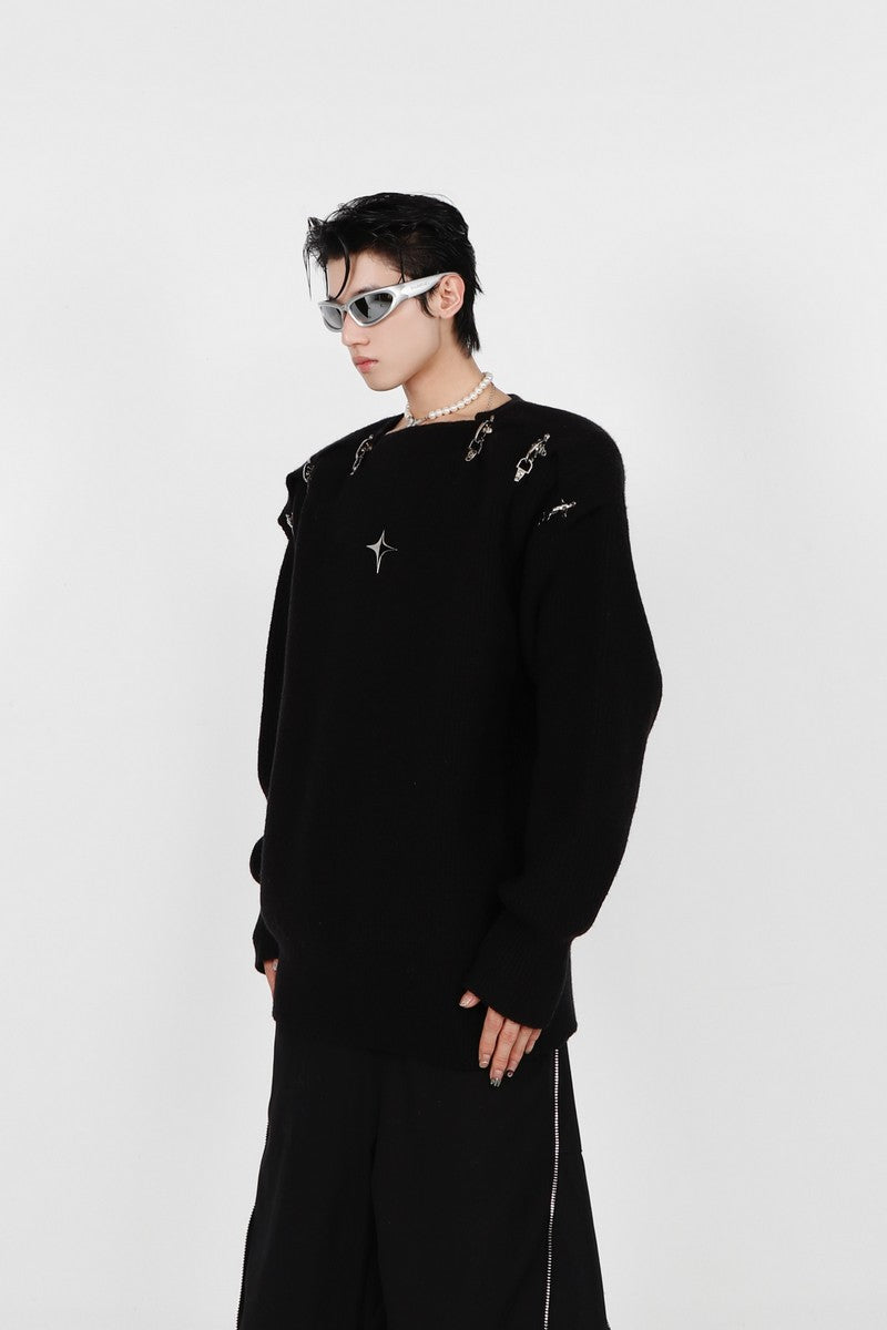 Logo Sweater With Knit Design