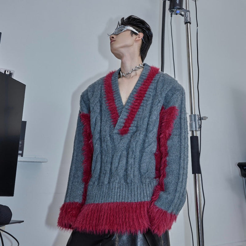 V-neck Pullover Sweater