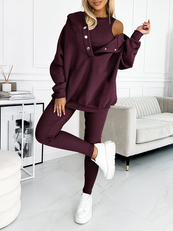 Hooded and Comfortable Sweatshirt Suit