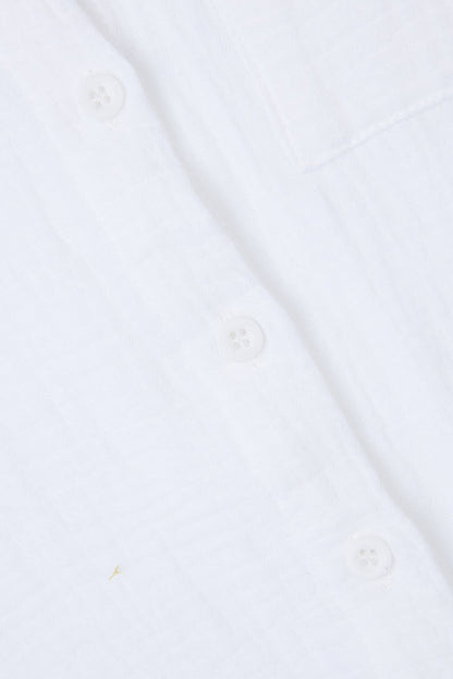 Color Short Sleeve Shirt Cotton Two-piece Shorts Set