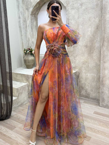 Kayla - One-shoulder Maxi Dress