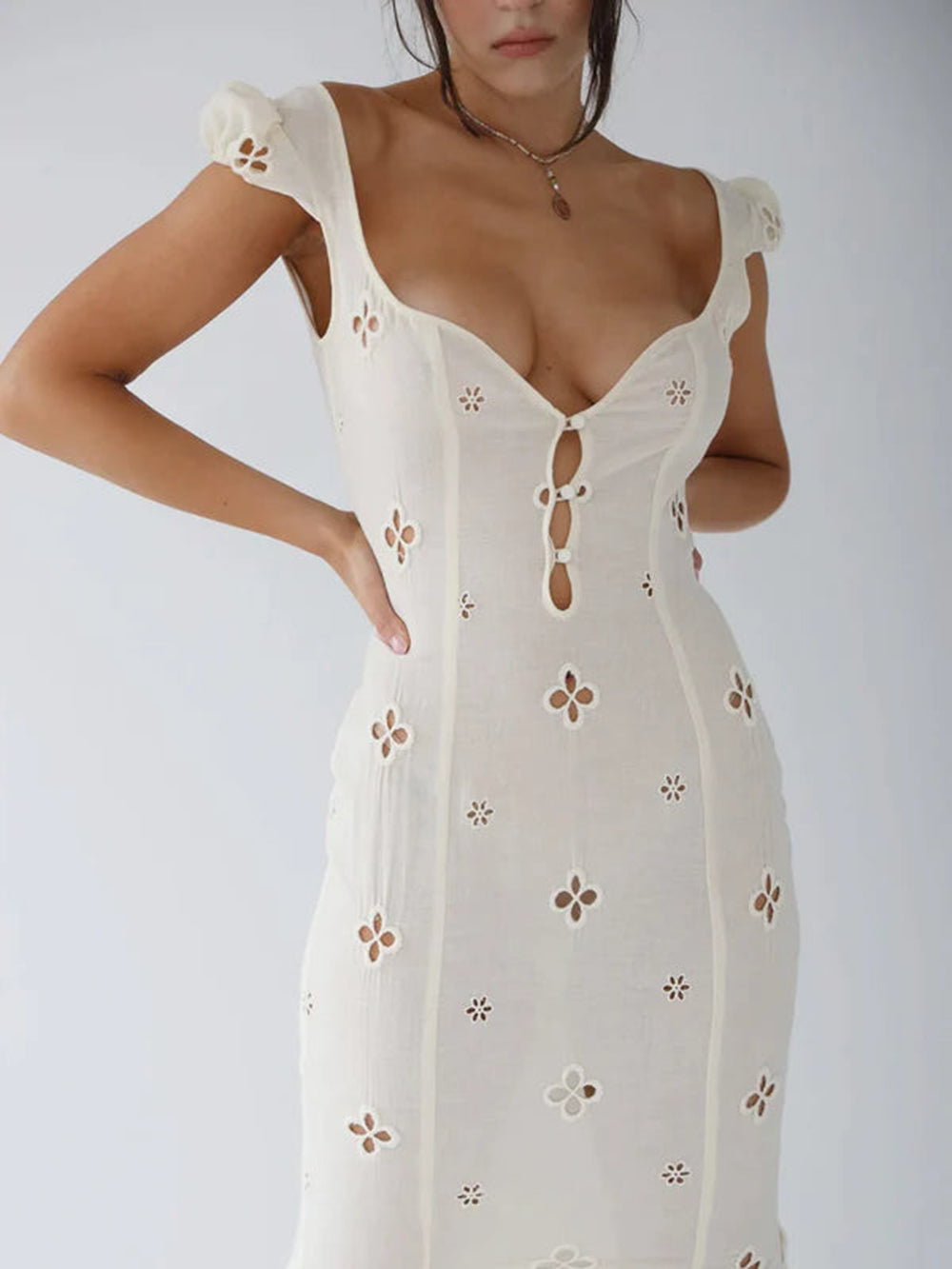 Hollow Slim Maxi Dress