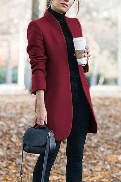 And Stylish Commuter Stand Collar Coat(6 Colors)