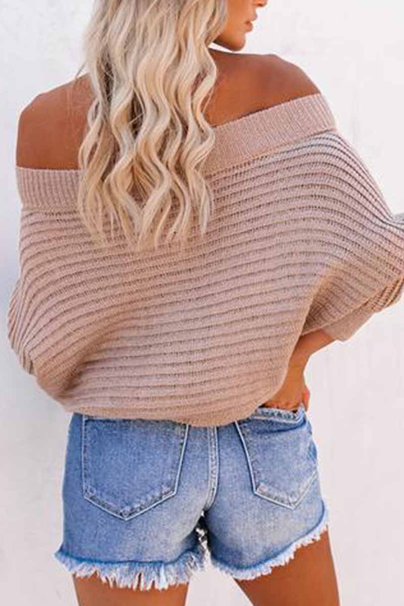 Striped Off-shoulder Sweater
