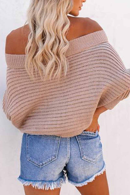 Striped Off-shoulder Sweater