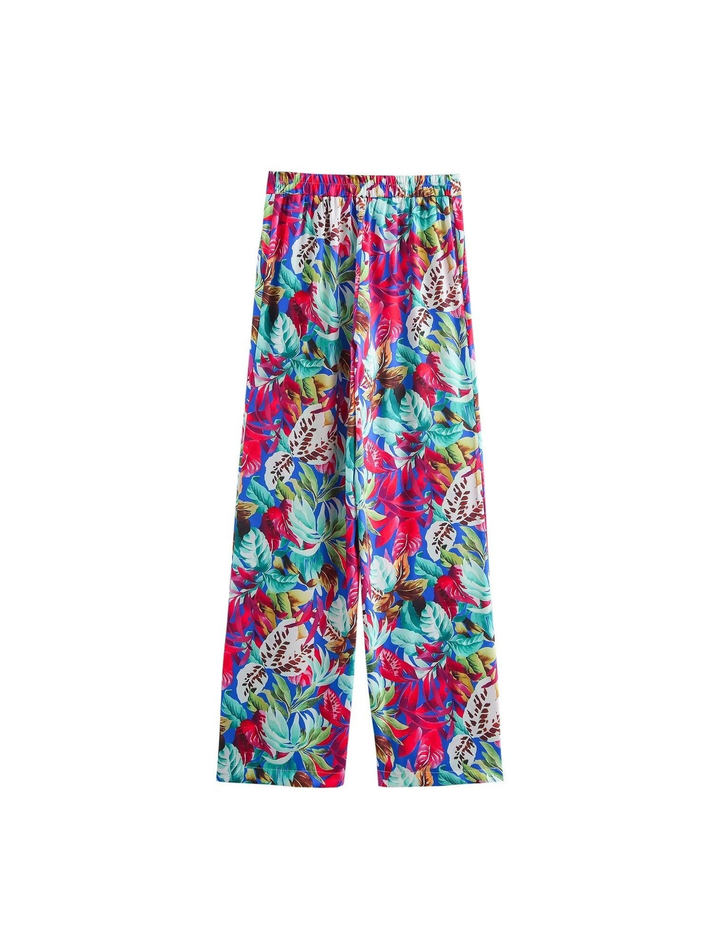 Print Blazer & Wide Leg Pant Coord Set
