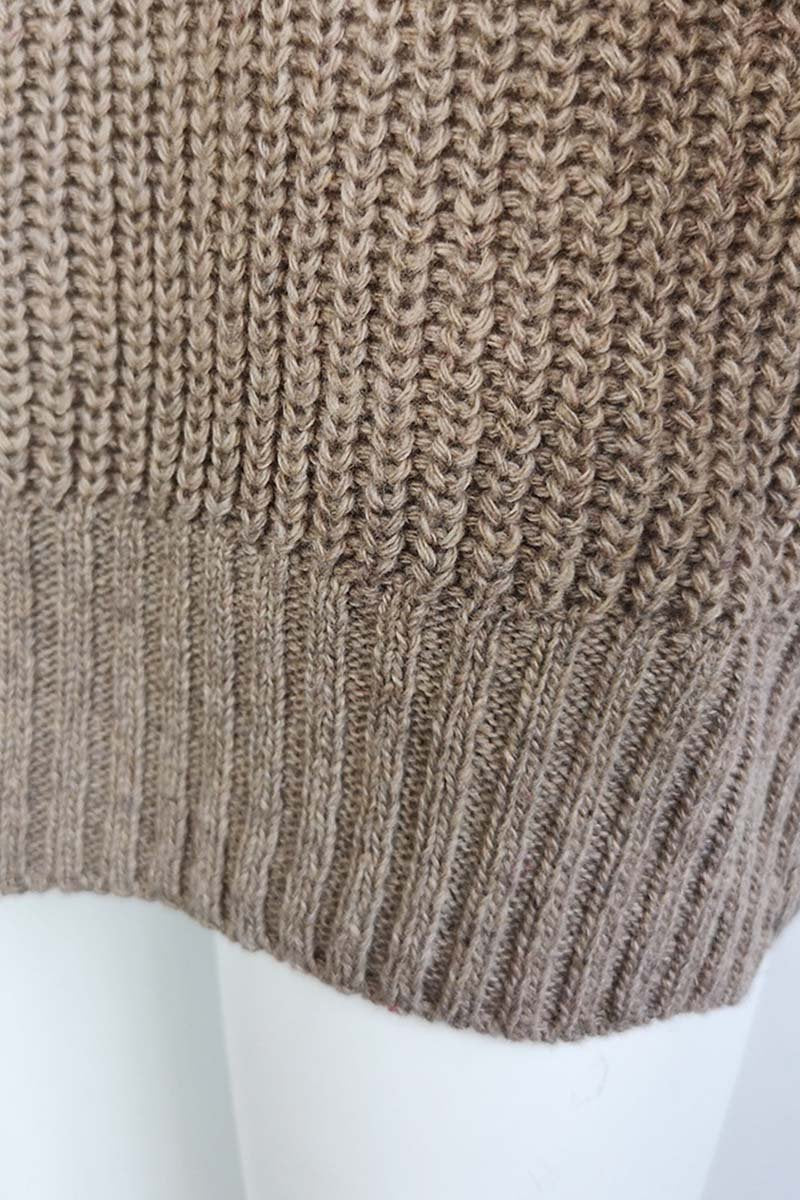 High Collar Dew Shoulder Sweater