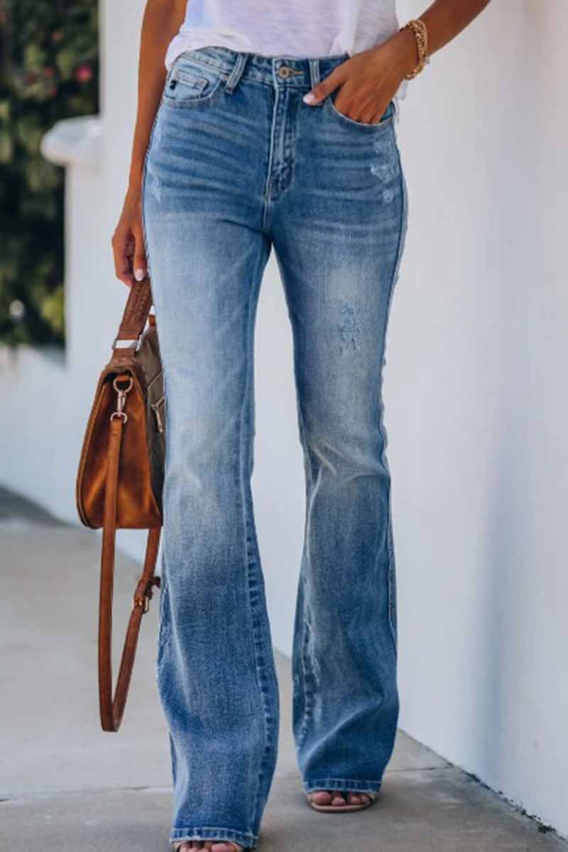Jeans Mid Rise Fitted Make Old Denim Pants