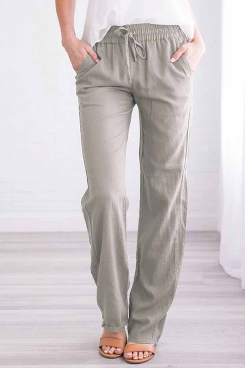 Pockets Drawstring Loose Fall Pants(6 Colors)